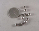 Platinum Plated Round Brass Spacer Beads Various Sizes