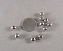 Platinum Plated Round Brass Spacer Beads Various Sizes