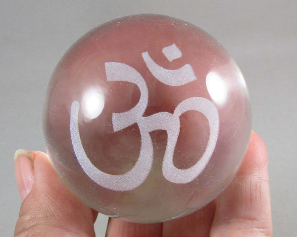 Om Symbol Crystal Ball 2" Gazing Sphere 1pc (A002)