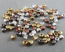 Mixed Color Mini Heart Spacer Beads 3.5x4mm 10g (60-65pcs) (C115)