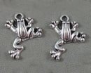 Frog Charm Silver Tone 24pcs (C218)