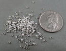 Crimp Beads Silver Tone 2mm 10 grams (C409)