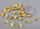 60% OFF!  Folding Cord Ends Gold Tone 100pcs (3042)