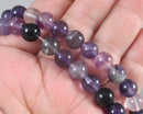 Purple Fluorite Bead Strand Round Various Sizes