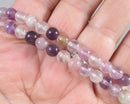 Purple Fluorite Bead Strand Round Various Sizes