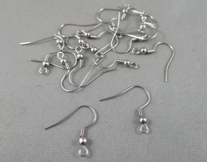 Fish Hook Earrings Stainless Steel 10 pairs (1493)