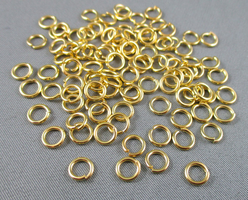 Jump Rings Gold Tone Various Sizes