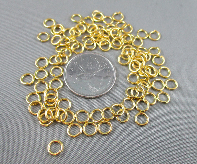 Jump Rings Gold Tone Various Sizes