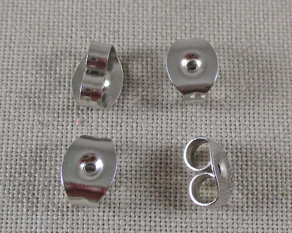 Stainless Steel Earring Backs/Nuts 50pcs (0250)