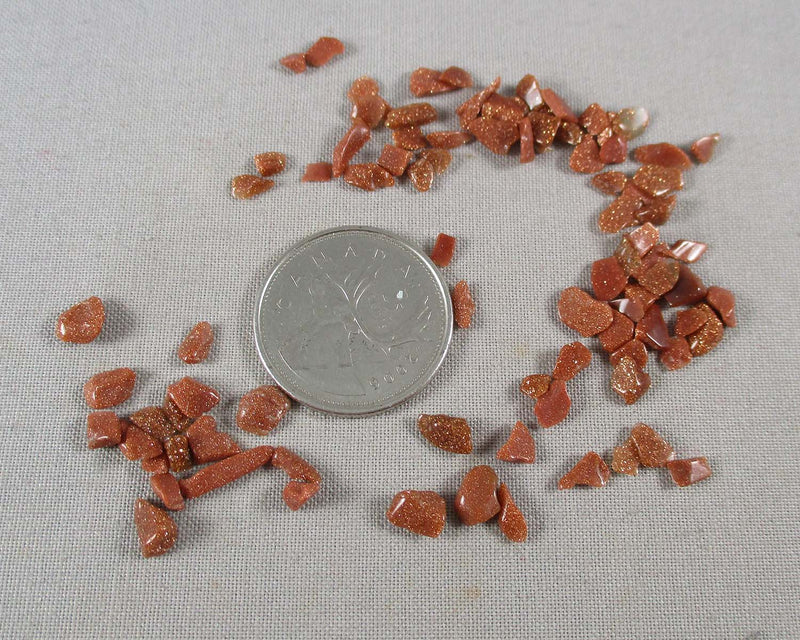 Brown Goldstone Chips (Undrilled)