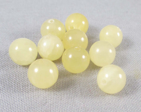 Yellow Calcite Loose Beads Round 10mm 8pc (1324)