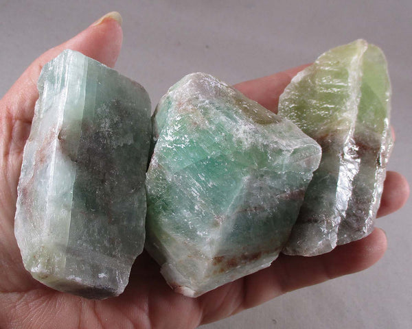 Green Calcite Crystal Raw Large 1pc A057