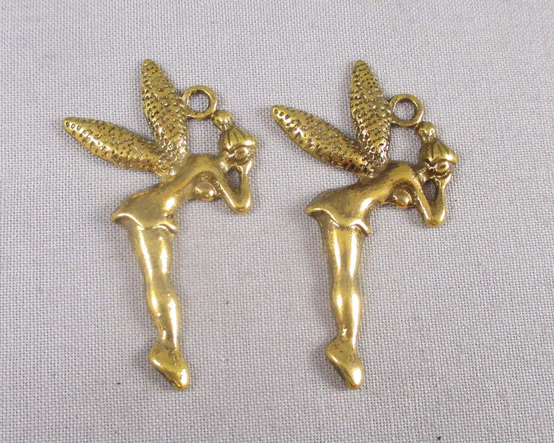 65% OFF!! Fairy Charms Gold Tone 4pcs (0135)