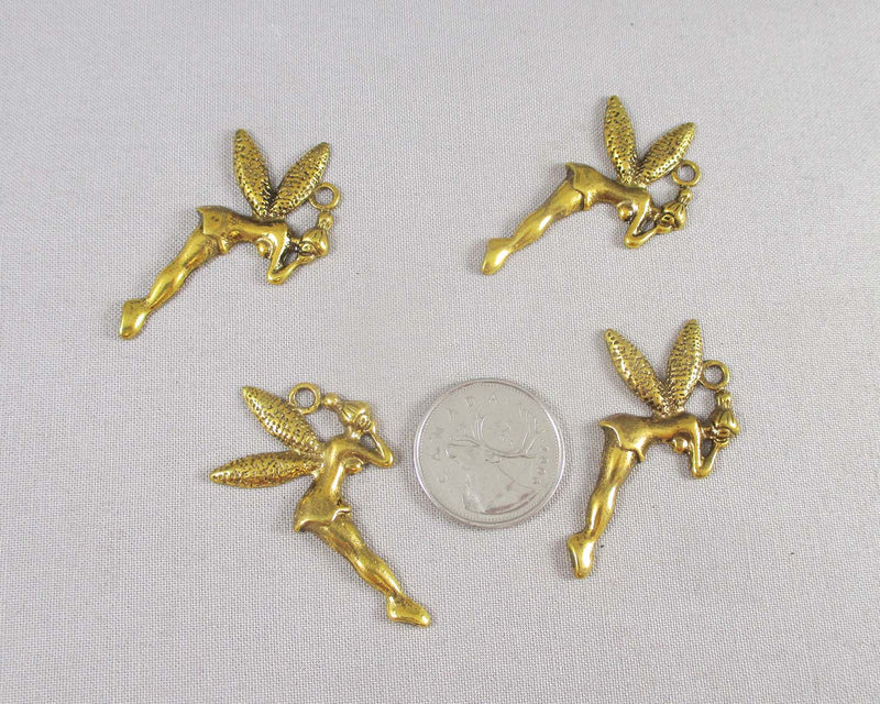 65% OFF!! Fairy Charms Gold Tone 4pcs (0135)