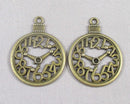 60% OFF!! Clock Charms Antique Bronze Tone 4pcs (0803)