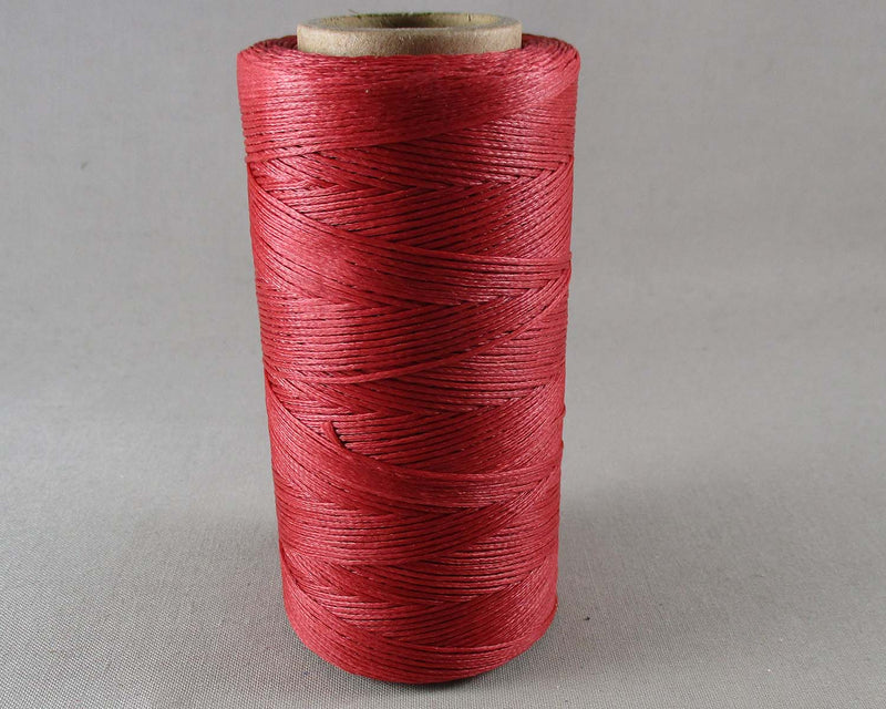 Flat Waxed Polyester Cord Red (3066)
