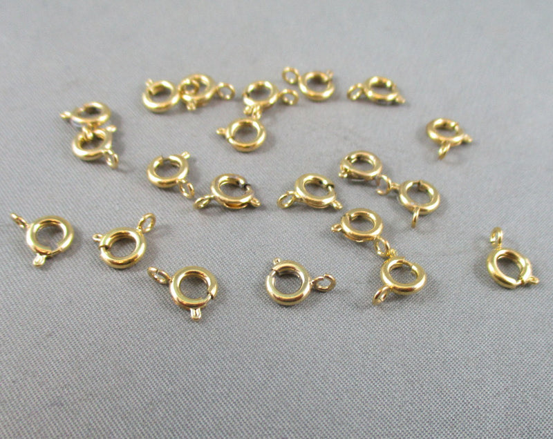 70% OFF!! Spring Clasp Gold Tone 6mm 20pcs (0057)