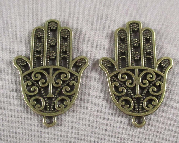 60% OFF!! Hamsa Hand Charm Antique Bronze Tone 6pcs (1753)