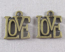 75% OFF!! Love Charms Antique Bronze 10pcs (1671)