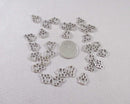 Dog Paw Print Charm Silver Tone 50pcs C428