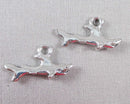 65% OFF!! Shark Charm Silver Tone 12pcs (0160)
