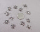 Spider Charm Silver Tone 22pcs (C377)