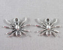 Spider Charm Silver Tone 22pcs (C377)