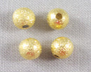 Gold Tone Star Dust Spacer Beads 6mm 45pcs (C507)