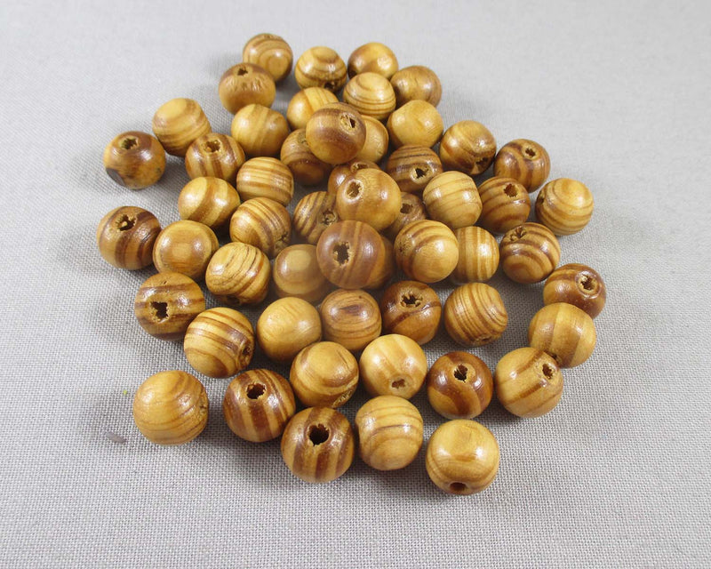 Burlywood Wood Beads Various Sizes