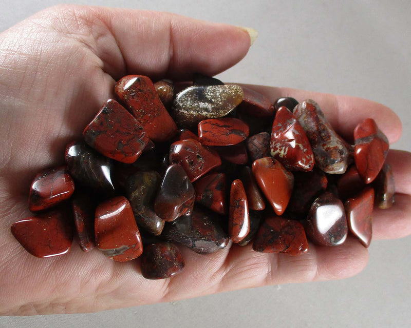 Red Jasper Brecciated Polished Stones (Small) 5pcs J075**