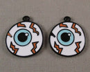 80% OFF!! Enamel Eye Balls Charms 2pcs (0370)
