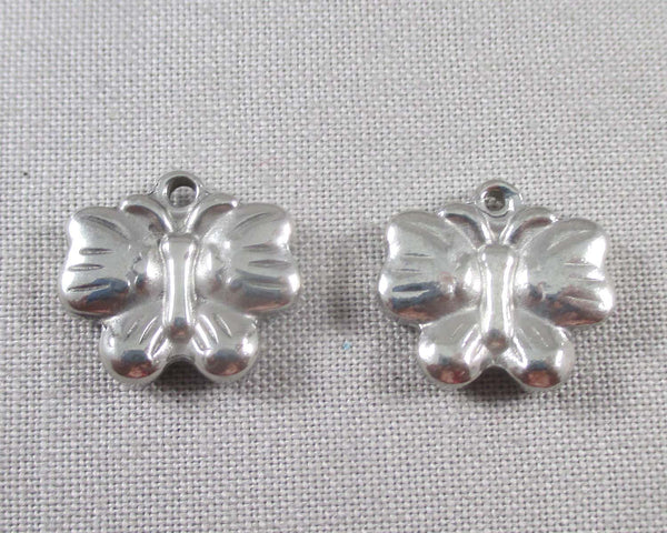 Butterfly Charms Stainless Steel 2pcs (0884)