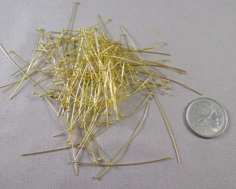 Gold Tone Head Pins 0.5x50mm 9grams (~90pcs) (2391)