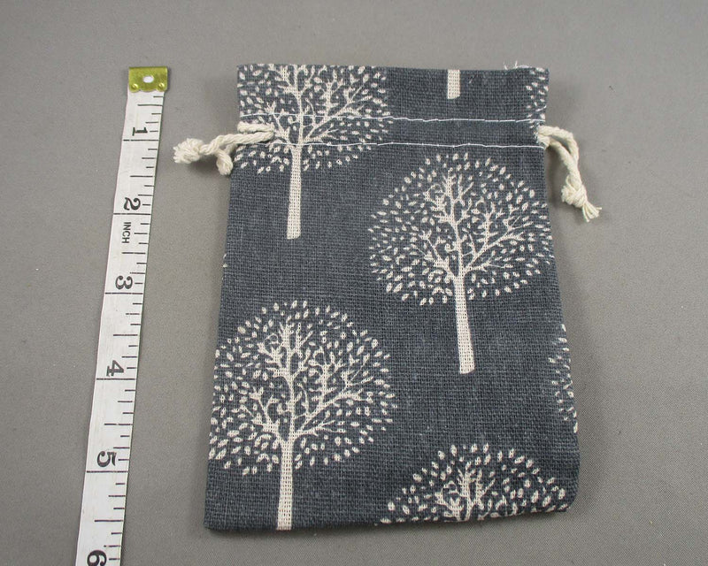 Grey Tree Bag for Gemstones 14x10cm 1pc (3009)