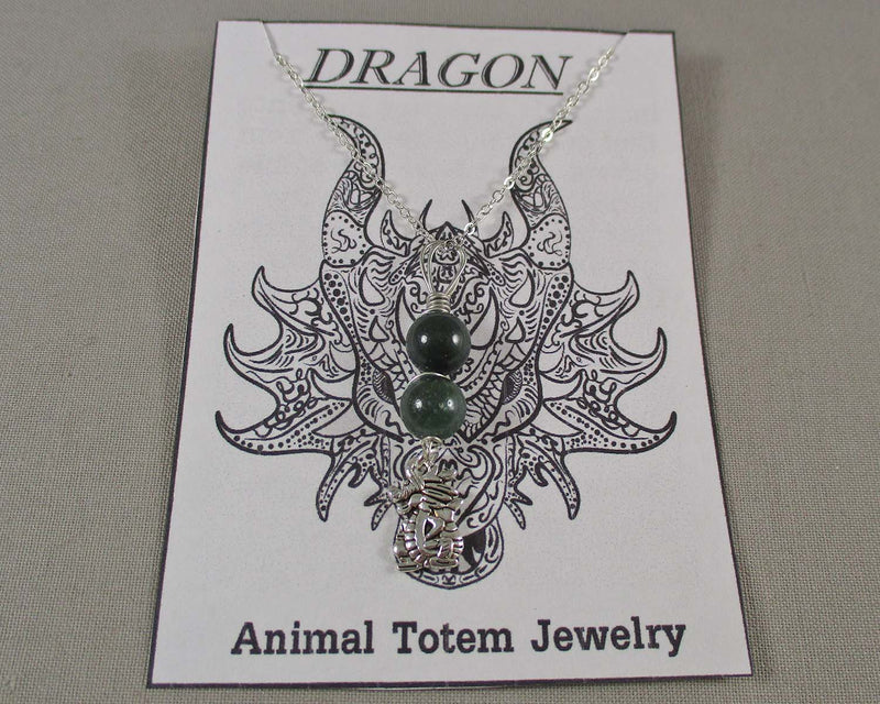 Dragon Animal Totem Gemstone Pendant 1pc T846