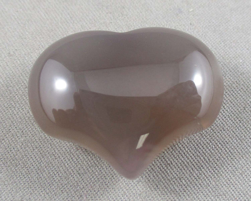 Gray Agate Heart 1pc (1435)