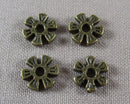 50% OFF!! Flower Spacer Beads Antique Bronze 40pcs (0280)