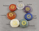 35% OFF!  7 Chakra Polished Engraved Stone Set (1" Round) E019