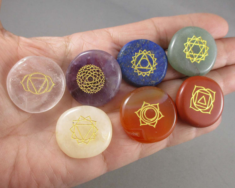 7 chakra stone polished set