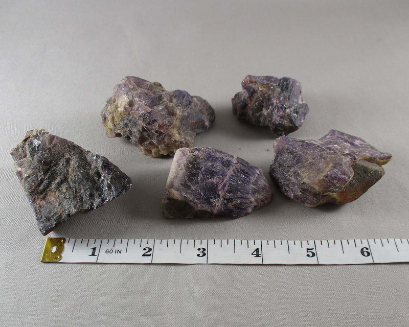 Chevron Amethyst Crystals Raw 3pcs H142**