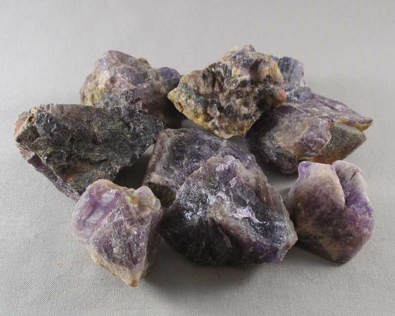 Chevron Amethyst Crystals Raw 3pcs H142**