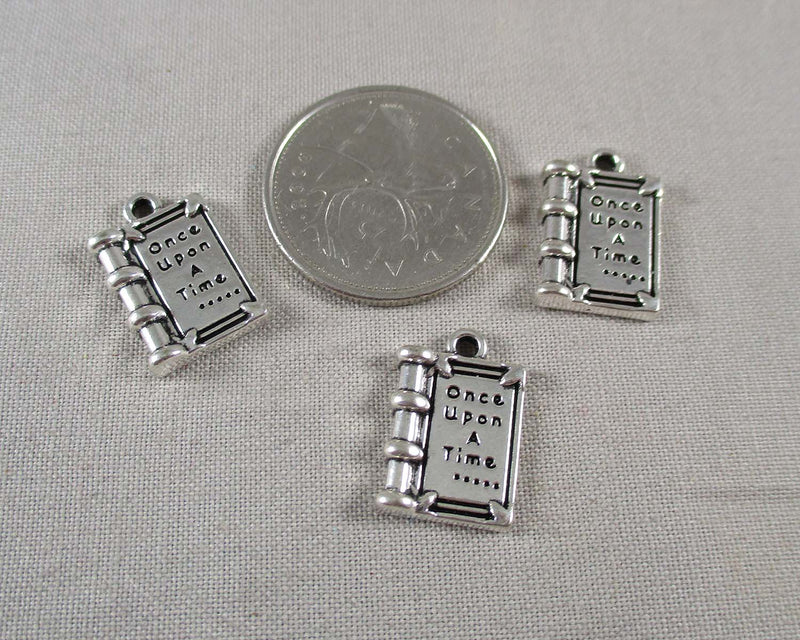 60% OFF!! Book Charms Silver Tone 12pcs (0321)