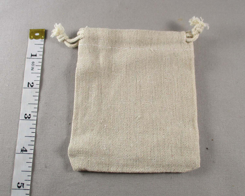 Plain Cotton Bag for Gemstones 11x10cm