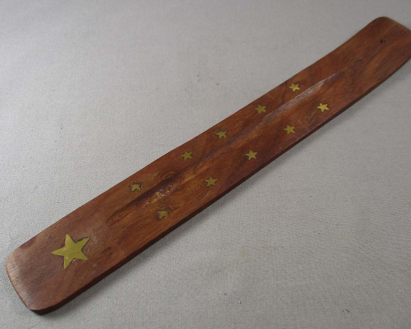 Wood and Brass Incense Holder (Assorted) 1pc