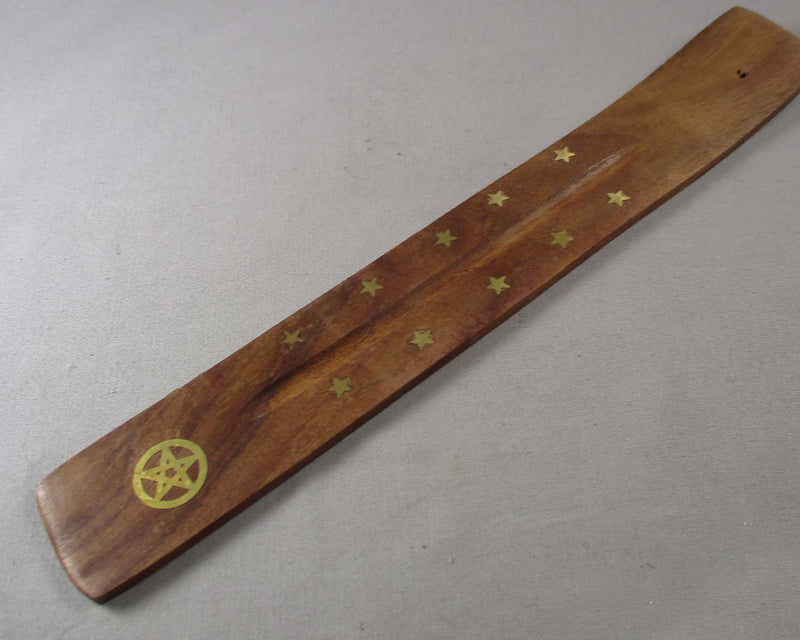 Wood and Brass Incense Holder (Assorted) 1pc