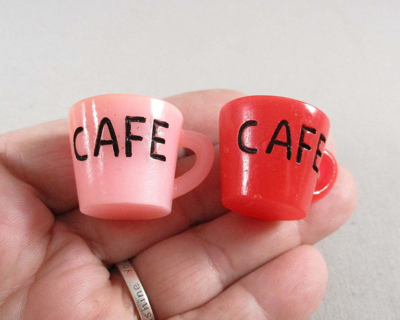 XL Resin Coffee Cup Charms (Mixed Colors) 4pcs (3072)