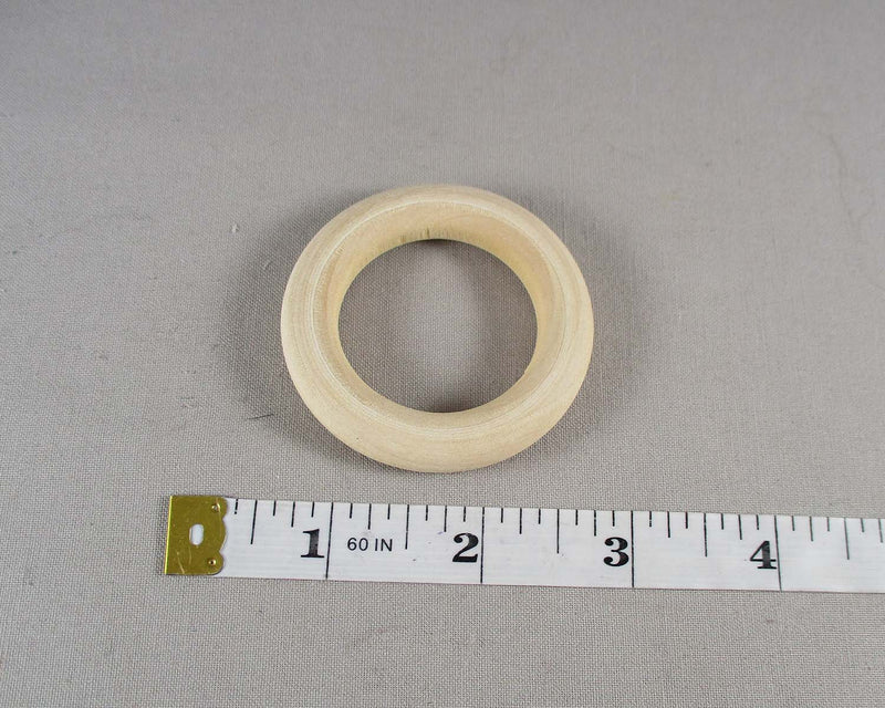 Wood Ring for Macramé 59x10mm