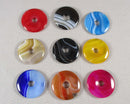 Colored Agate Polished Donut Bead Pendant 1pc (1910)