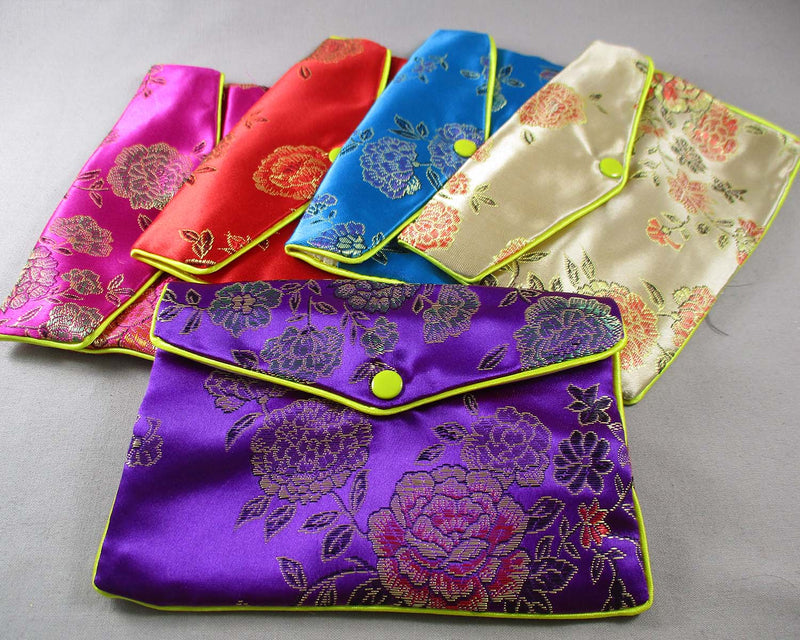 Silk Zippered Bag 6.25" 1pc (Various Colors) (4017)