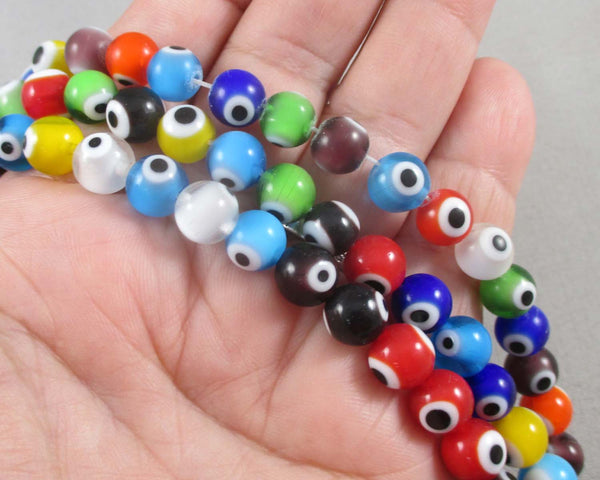 glass evil eye beads